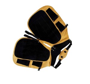 ผ้ากันเปื้อนหนังวัวตัดแต่งมีสายรัดขา - Product Image 1