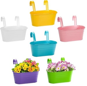 Macetas colgantes para balcón o barandilla de cubierta, caja de maceta interior para estilos de flores, soporte para plantas, decoración de estilo Vintage - Product Image 3