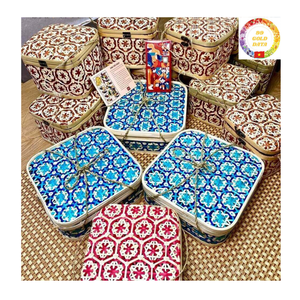 Premium Vintage Bamboo Picnic Basket with Handle Handmade Storage Box for Wedding <b>Parties</b> - Product Image 4