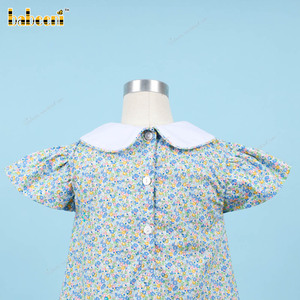 Vestido Tipo Smock Personalizable ODM de Primavera para Niñas, con Bordado Hecho a Mano, Patrón Geométrico, Transpirable y Ecológico 100% - Product Image 6