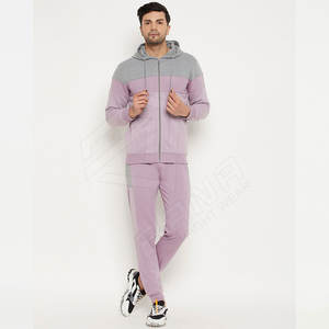 Chándal deportivo de algodón con logotipo personalizado hecho en fábrica con capucha para hombre con pantalón inferior ajustado - Product Image 5