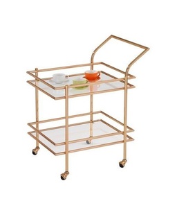 Black Enamel Finished Full Stainless steel Frame 3 tier slaves Bar wine serving trolley Customize shape Morden Serving <b>cart</b> - Product Image 6