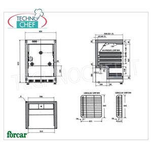 Équipement de réfrigération pour cuisine commerciale Forcar G-ER200, 130L, porte simple, statique +2/+8C, classe A - Product Image 1
