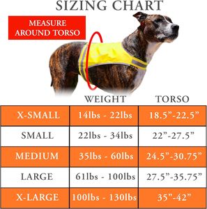 Lite Dog Vest Fluorescent Yellow Tissu respirant et réversible à haute visibilité pour une vision sûre Couverture du milieu du dos - Product Image 2