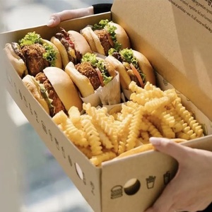 Hộp giấy kraft đi dã ngoại, đi kèm với một người giữ thuyền nhỏ phù hợp và giấy silicon. - Product Image 3