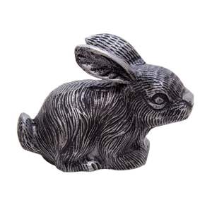 Urna de cremación de conejo de aluminio sólido con metal de recuerdo plateado Urna para mascotas a bajo precio Urnas funerarias asequibles Forma de conejo Latón - Product Image 5