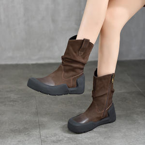 รองเท้าบูทผู้หญิงทรงยาว แบบสูงถึงเข่าและเหนือเข่า ส้นหนา สำหรับงานปาร์ตี้ ฤดูหนาว ใส่ทำงาน และใส่ในชีวิตประจำวัน - Product Image 1