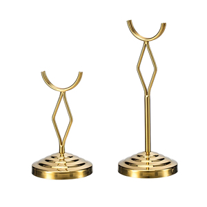 ที่ใส่การ์ดสีทองสุดชิคขาตั้งจอแสดงผลแบบทันสมัยสำหรับงานแต่งงานตกแต่งบ้านหรือจัดระเบียบนามบัตรทุกวัน - Product Image 1