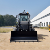 Mini 4x4 utilisé chargeuse sur pneus tracteur pelle rétrocaveuse 2-5 tonnes charge nominale avec noyau moteur et composants de moteur à vendre