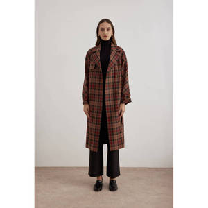 Gabardina Impermeable de Doble Botonadura para Mujer con Cinturón, Abrigo Largo Informal para Otoño - Product Image 3