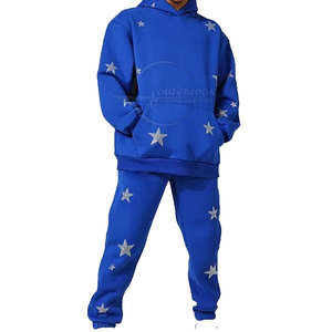 Gran oferta, chándal personalizado con diamantes de imitación lavados con ácido para hombre, a la venta, ropa de moda informal en línea, chándal con diamantes de imitación lavados con ácido - Product Image 3