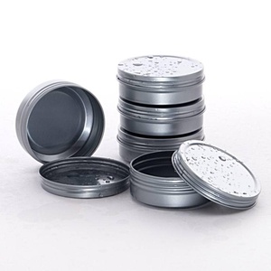 Boîtes en fer blanc empilables sans soudure, résistantes à la rouille, avec couvercle à vis, pour cosmétiques, thé, biscuits, surface imprimée offset, forme cylindrique - Product Image 1
