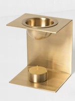 Brûleur de cire pure de conception moderne faite à la main Céramique Bois Verre et métal pour parfum parfumé dans la chambre et la salle de bain Brûleur d'huile