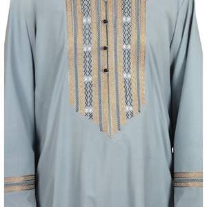 Sky Blue Traditional Men Afghani <b>Dress</b> Light Embroidered Perahan Tunban Set Islamic Cultural Wear Gents Shalwar Kameez - Product Image 3