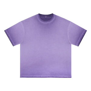 Premium Acid Wash Hombres Casual Verano O-cuello Camiseta suelta de gran tamaño Camisa de manga corta Moda al aire libre lavado ácido Ropa diaria - Product Image 3