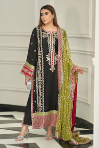 Pakistani Anarkali Lehenga Choli Dress for Women with Heavy Embellishments Bridal Style Hand Embroidery <b>Sequins</b> Acrylic <b>Material</b> - Product Image 2