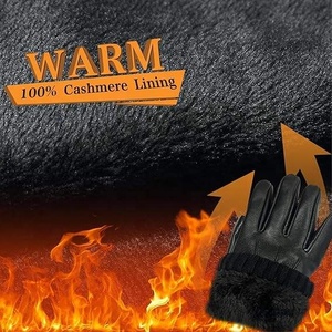 Gants d'hiver chauds en cuir pour temps froid à écran tactile du Pakistan - Product Image 5