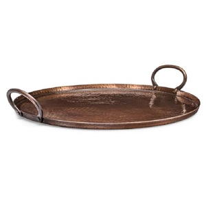 2023 moderne fabriqué à la main écologique plaque de plateau en fer tailles personnalisées plateau de service pour Table à manger en gros nouveau Design - Product Image 5