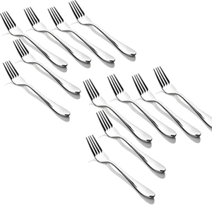 Fourchette à dessert faite à la main Cuillère Design simple en acier inoxydable Fourchette à fruits royaux Ensemble de couverts nouveau design - Product Image 4