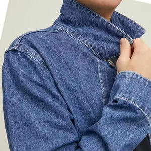 2025 nouveau Style vente chaude automne hiver haute qualité rue couleur unie confortable jean vestes grande taille Style jean vestes - Product Image 5