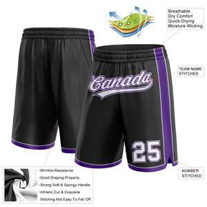 Pantalones cortos de baloncesto de malla de alta calidad con logotipo personalizado hecho en fábrica, pantalones cortos informales con cintura elástica para gimnasio y fitness bordados por sublimación - Product Image 2