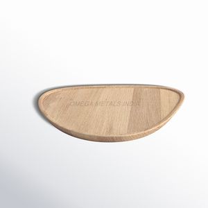 Handmade Wooden <b>Tray</b> Set in Natural Mango Color With Unique Oval Shape and Elegant Design Perfect for Serving <b>Snacks</b> - Product Image 1