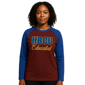 Hbcu เสื้อยืดแขนยาว sgrho Raglan สีดำศึกษาเสื้อยืดผ้าฝ้าย chenille sorek ority Sigma Rho ออกแบบได้ตามต้องการ - Product Image 1