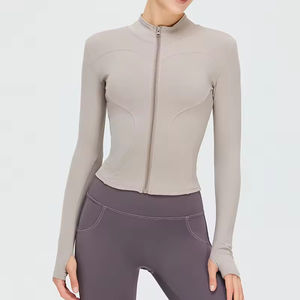 Chaqueta de entrenamiento informal con cremallera completa para mujer, abrigo deportivo transpirable de secado rápido, ropa suelta para correr para invierno - Product Image 5