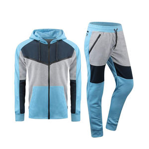 En blanco 400 GSM 100% algodón Fleece Heavyweight Sweat suit logotipo personalizado chándal mejor calidad sudaderas con capucha y Jogger Set para hombres - Product Image 1