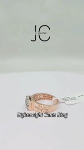 แหวนเพชรสำหรับผู้ชายทรงกลมสีโรสโกลด์เหมาะสำหรับสำนักงาน/สไตล์อาชีพที่0.76ct สวยสง่าแล็บ - Product Image 4