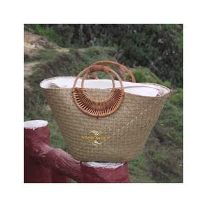 Grand sac fourre-tout d'été de haute qualité Hobo Beach Artisanat de paille tissé économique du Viet Nam Durable et réglable - Product Image 2