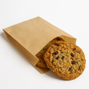 กระเป๋าแบนและกระเป๋าใส่ขนมเกรดอาหารแบบใช้แล้วทิ้งเป็นมิตรกับสิ่งแวดล้อมพร้อมกระเป๋าเปิดทรงสามเหลี่ยมสำหรับขนมปังแฮมเบอร์เกอร์ลูกกวาด - Product Image 5