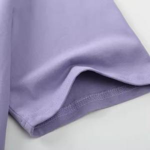 T-shirt en coton 100% de style de rue pour hommes unisexe 240g T-shirt personnalisé à motif solide T-shirt en coton uni en gros - Product Image 6