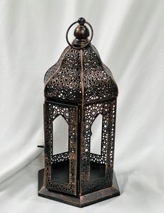 Últimas Novedades 2025: Linternas Hexagonales de Metal y Vidrio Marroquíes, Hechas a Mano, de Cobre Antiguo, para Decoración de Mesa Navideña, A.K. - Product Image 4