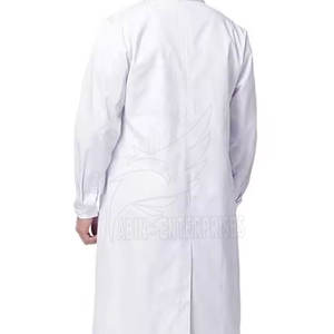 เสื้อโค้ทสีขาวแขนยาวสำหรับพยาบาลและแพทย์เสื้อคลุมสีขาวมีกระเป๋าสำหรับโรงพยาบาลตามสั่ง - Product Image 3
