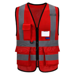 Gilet de sécurité réfléchissant de sécurité haute visibilité en gros avec poche fabriqué dans le meilleur matériau - Product Image 1