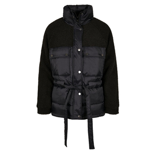 Chaqueta de Invierno Larga y Gruesa para Mujer, Estilo Híbrido Personalizado, con Sherpa y Cortavientos de Burbujas, Chaqueta de Invierno, Parka - Product Image 1