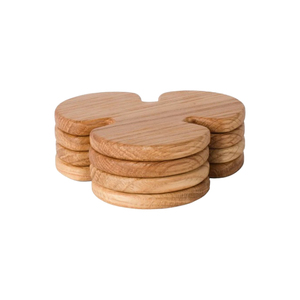 Sous-verre de haute qualité 100% bois naturel fait boisson servant sous-verre Acacia sous-verre en bois fabrication acheter fournisseur indien - Product Image 1