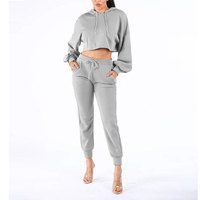 Ensemble de sweats à capuche courts pour femmes, vêtements de mode durables, coupe-vent, fabriqués en usine