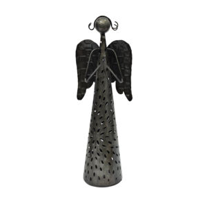 Figurine d'ange décorative bleue, sculpture artisanale, ange artistique pour la décoration de la pièce, décoration, ornement, design d'ange, fée en métal - Product Image 4