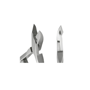 Pinzas para cutículas de media mandíbula/completa con acabado opaco plateado más vendido, pinzas a prueba de óxido de resorte en espiral, hoja rusa de 5mm y 7mm - Product Image 5