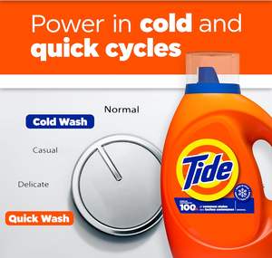 Détergent à lessive liquide concentré 80% d'ingrédients actifs, parfum original, compatible HE, 100 lavages, 132 fl oz, écologique - Product Image 5