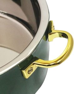 การออกแบบที่ทันสมัยตอกฝาปิดสแตนเลสเสิร์ฟอาหารหม้อหม้อไฟจานสีที่กําหนดเองงานแต่งงานบริการจัดเลี้ยงหม้อไฟ - Product Image 3