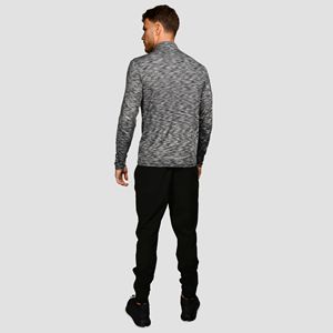 โลโก้สะท้อนแสงที่มีน้ำหนักเบาระบายอากาศทองคำขาวสีเทา88% โพลีเอสเตอร์12% Elastane Slim Fit Mens Trail 1/4 Zip เสื้อแขนยาว - Product Image 4