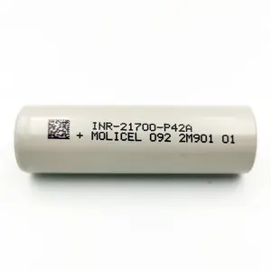 100% baru asli isi ulang Lithium-ion Inr21700 P42A 4200mah 3.6v 45a Tingkat pengeluaran tinggi Baterai untuk Molicel 21700 P42a