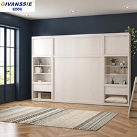 Vente en Gros : Lit Escamotable Mural Moderne Vertical Pliable Sur Mesure, Gain de Place, Style Chaud avec Étagère