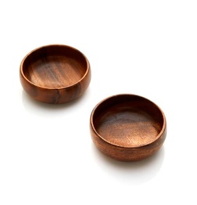 ชามเสิร์ฟทำจากไม้ธรรมชาติพร้อมช้อนชามอาหารเย็นทำด้วยมือสำหรับใช้ในบ้าน - Product Image 5