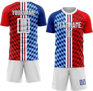 ชุดฟุตบอลดีไซน์ล่าสุด คุณภาพสูง โพลีเอสเตอร์ 100% สำหรับมืออาชีพ ผู้ใหญ่ รับสกรีนโลโก้ สีพื้น แห้งเร็ว - Product Image 1