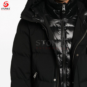 Best Quality Pakistan Manufactured Winter <b>Warm</b> Hooded Puffer <b>Jacket</b> with Canvas Fabric and Pockets-Latest Design Men's - Product Image 5