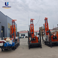 UNIQUEMAC Foreuse mobile pour puits d'eau 200m 260m 300m, machine de forage diesel pour puits d'irrigation